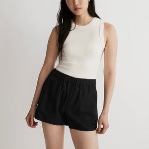 Madewell black pull-on shorts L